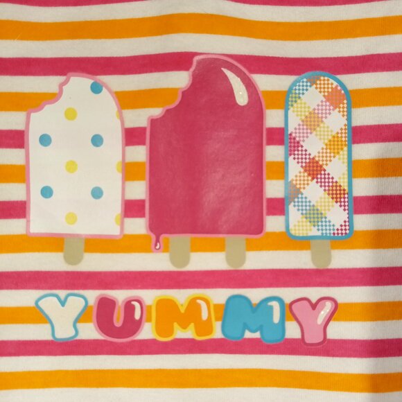 Small Wonders 0/3 Months 2 pc Summer Set YUMMY Ice Cream Stripe Pink Skort NWT - Picture 3 of 12